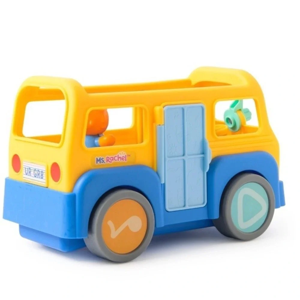 Ms. Rachel My First Learning Bus 2 Figures Wheels On The Bus Sing Along Toy NWT!